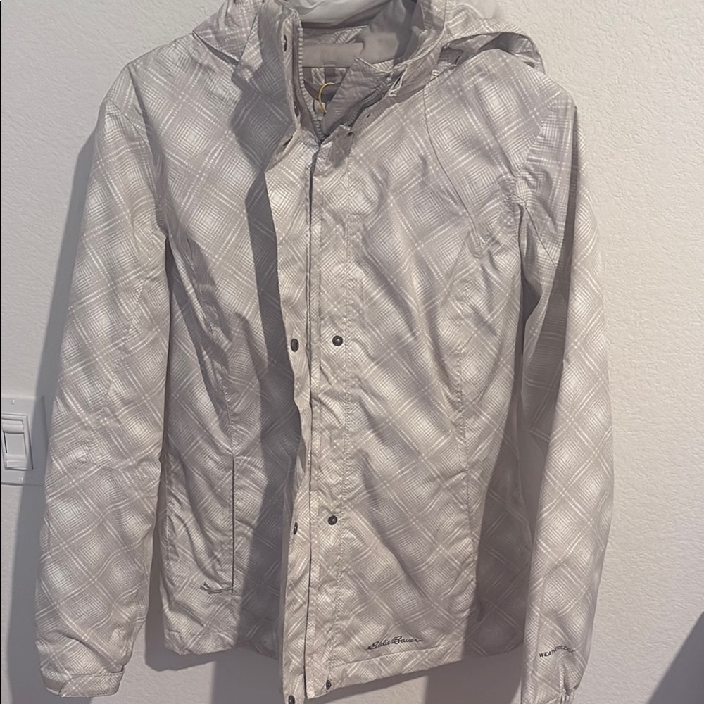 Eddie Bauer Gray Ski Jacket with Reflective Finish
